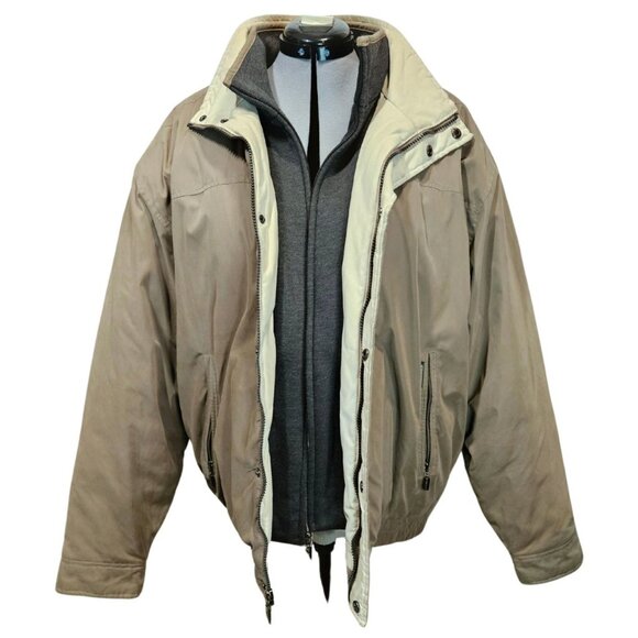 Weatherproof Men's SIZE XL Winter Wool-Lined Jacket in Tan/Beige